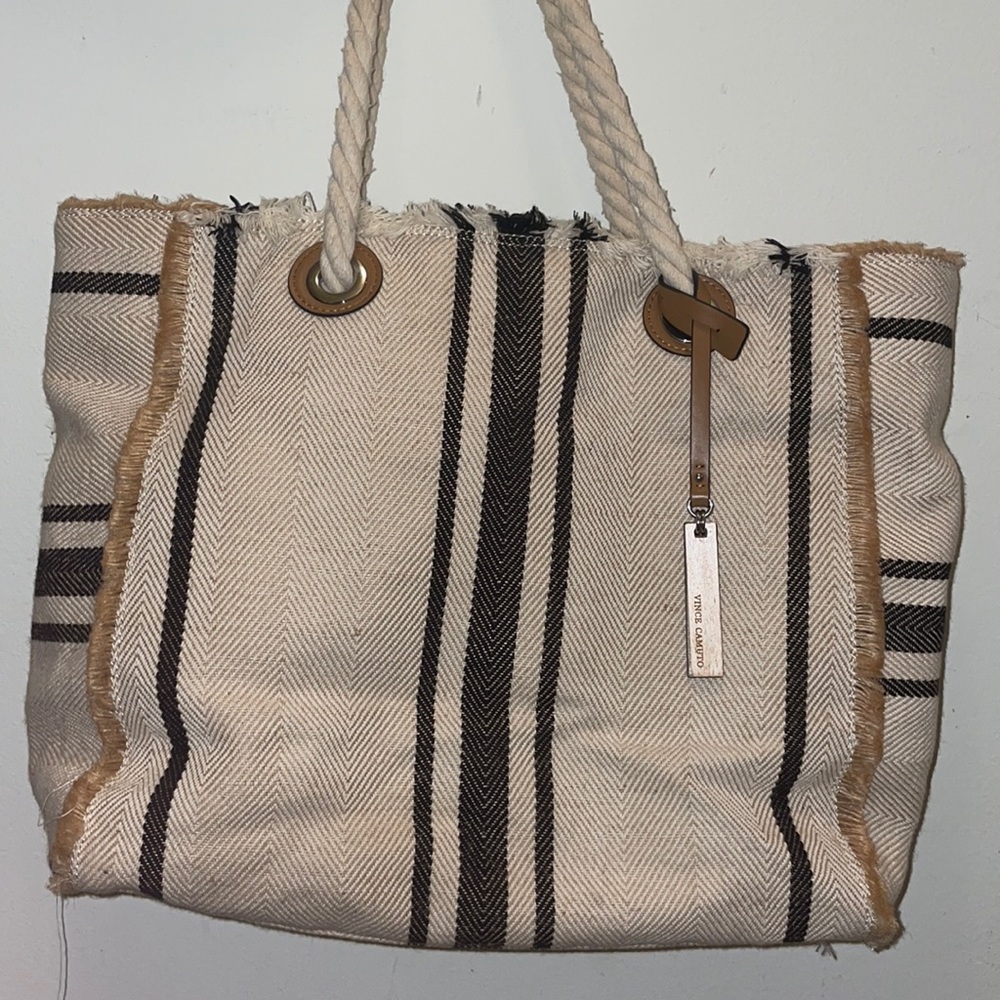 Vince Camuto Canvas Beach Bag